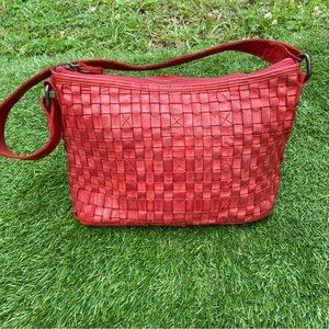 NWOT Vintage Ashwood woven leather handbag